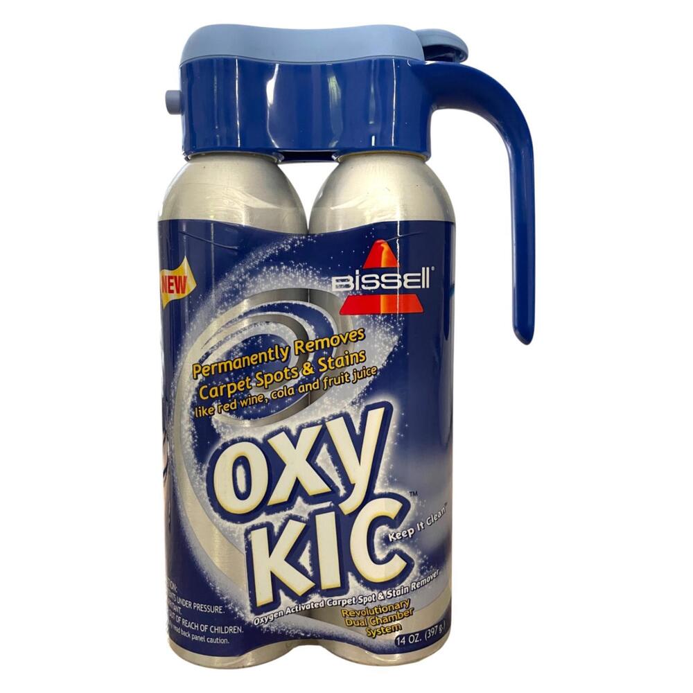 Bissell Oxy KIC Carpet Spot & Stain Remover 14oz Oxygen Activated Dual Chamber